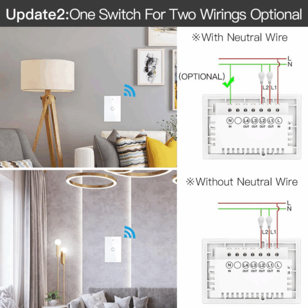 Smart Light Wall Touch Switch ZigBee - Imagen 3