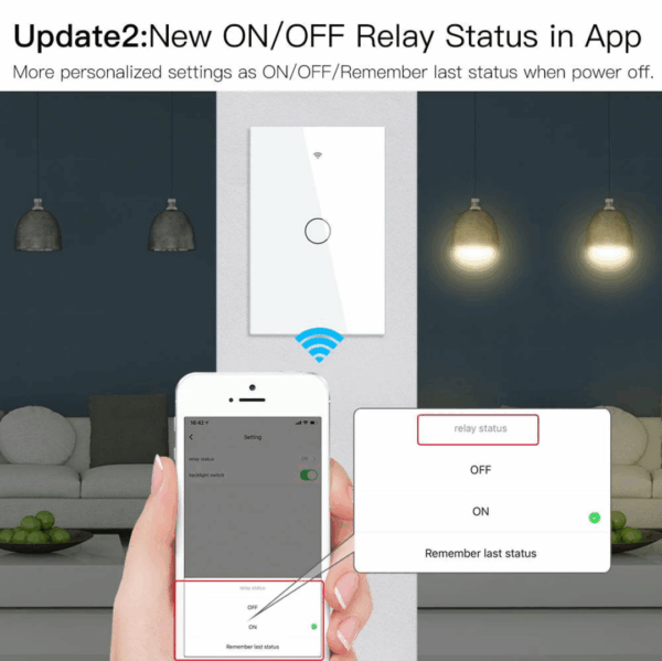 Smart Light Wall Touch Switch WiFi - Imagen 5
