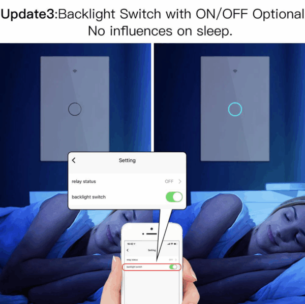 Smart Light Wall Touch Switch WiFi - Imagen 6