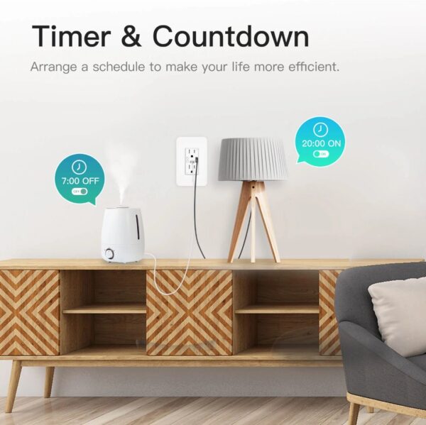 Smart Wall Socket with USB A & C WiFi - Imagen 5