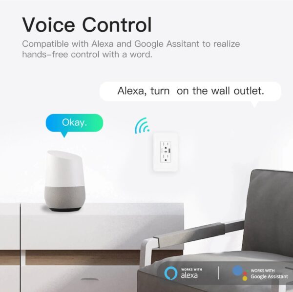 Smart Wall Socket with USB A & C WiFi - Imagen 6